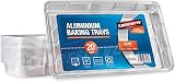 Caterserve Aluminium Foil Trays 32x20x3.3cm 20 Pack – Freezer Safe Bake Cook