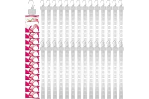 Tigeen 100 Pcs 12 Station Hanging Merchandise Strips with S Hooks 21.3 Inch Plastic Display Strips with Removable Header Merchandise Display for Retail Store