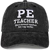 InnoBeta PE Teacher Appreciation Gifts for Men, Adjustable Embroidered Baseball Hat for Teacher Appreciation Day, Birthday, Thanksgiving, Christmas Grey