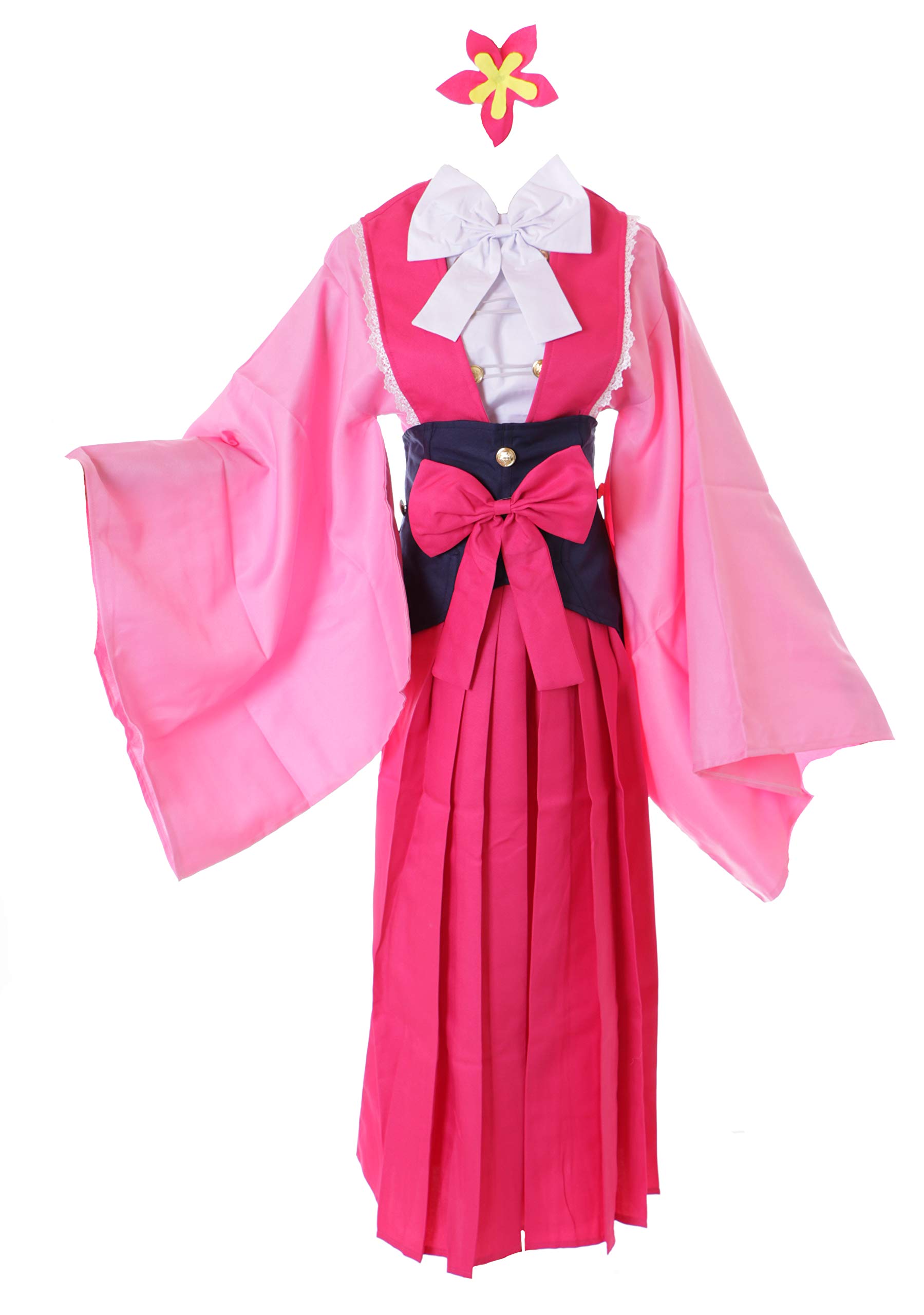 MN-133 Ayame Yomogawa Kabaneri of The Iron Fortress Pink Japan Kendo Kimono 7-Piece Costume Anime Cosplay (M)