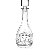 Glass Wine Decanter with Stopper - Carafe - for Red - White - Wine - Crystal Glass 32.5 Oz. - Made in Europe - by Barski