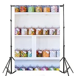 Laeacco 5x7FT Vinyl Backdrop Candy Store