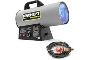 InoKraft Maxheat MH85 85,000 BTU Forced Air Propane Heater, Auto 25-95℉ On/OFF Control, Portable Garage/Shop Heater for Garag