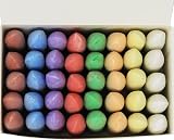 Bright Ideas PK40 Chunky Chalk Sticks 40 Assorted Colours 5.5cm view 5