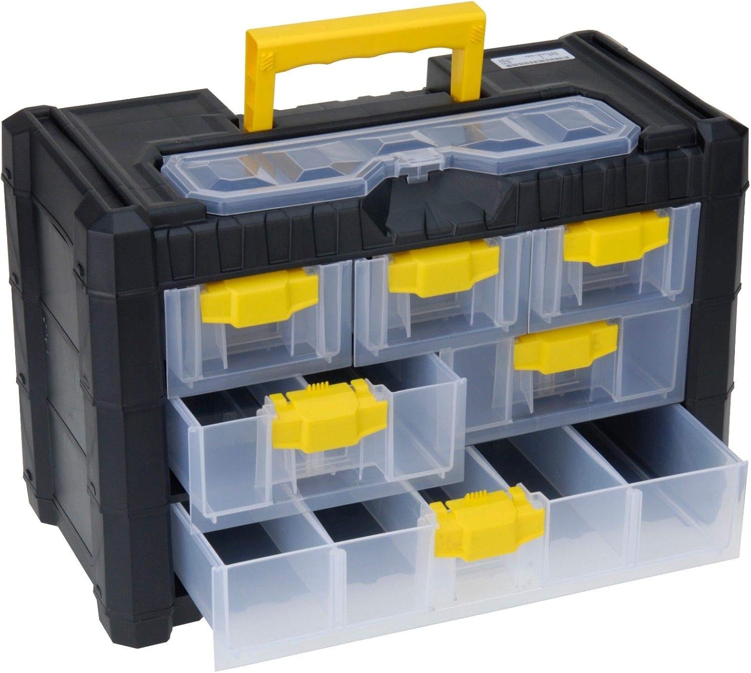 Large Plastic Tool Box with Carry Handle Storage Case Organiser