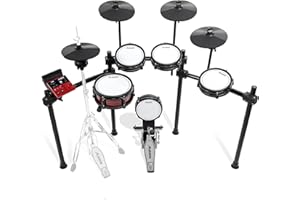 Alesis Nitro Ultimate Electric Drum Set with Dual Zone Quiet Mesh Pads, Movable Hi-Hat, 640 Authentic BFD Sounds and 52 Kits,