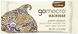 GoMacro, Protein Pleasure Bar, Peanut Butter Chocolate Chip, 2.4 oz