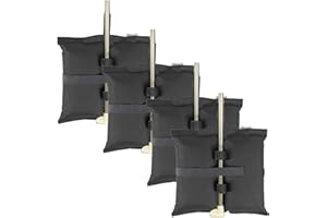 ESINGMILL Canopy Weight Bags for Pop up Tent, 4pcs/Pack Leg Weights Sand Bags with Belt for Instant Outdoor Sun Shelter Canopy Legs, Heavy Duty Stability Sandbag Weighted Feet Bag