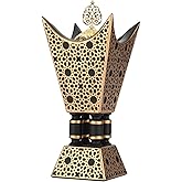 TERSCHELLING Bakhoor Incense Burner, Oud Frankincense Resin Burner 8.85Inches Tall,Charcoal Incense Burner - for Yoga, Spa Aromatherapy, Office & Home Decor (Trophy Shape) (Black)