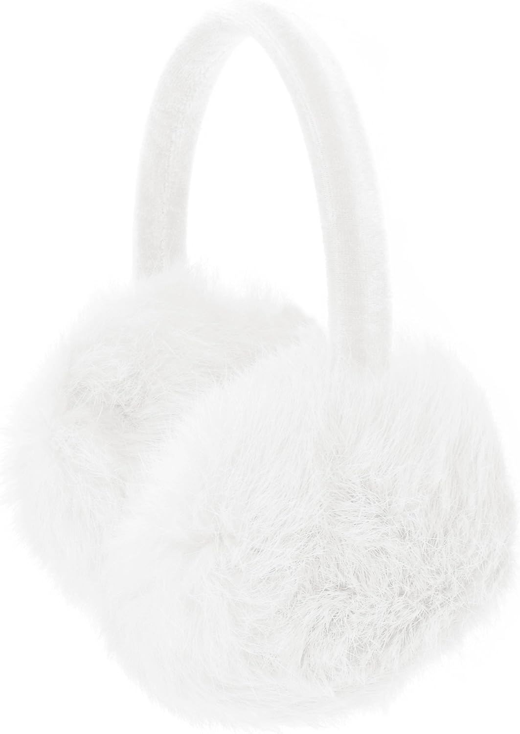 ZLYC Womens Girls Genuine Rabbit Fur EarMuffs Adjustable Ear Warmers, White at  Women’s Clothing store
