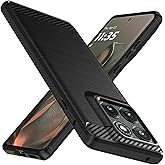 for Motorola Edge 2025 Case: Shock-Absorption Flexible TPU Rubber Protective Cover for Motorola Moto Edge 2025 Phone Case(Black)