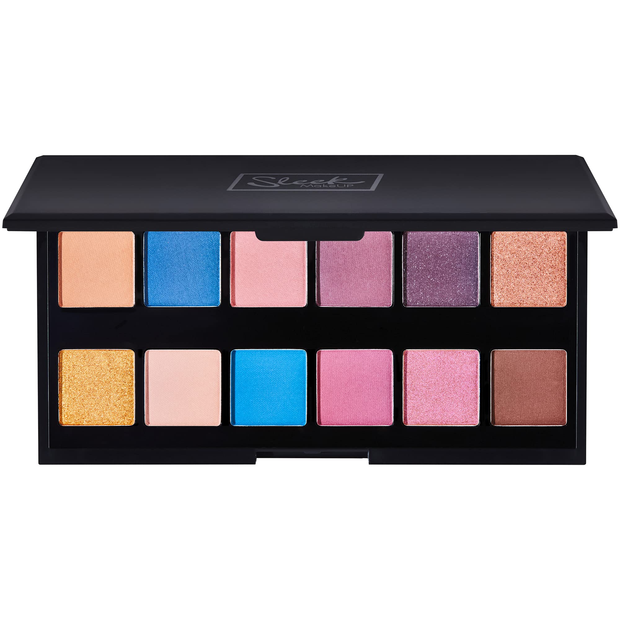 Sleek MakeUP i-Divine Eyeshadow Palette, 12 Shades in a Mix of Matte, Shimmer, Foil and Due-Chrome, Blendable and Highly Pigmented, High Flyer