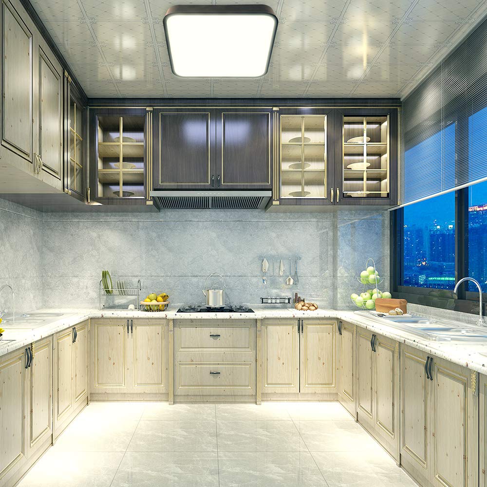 Deckenleuchte LED Deckenlampe bedee Wasserdicht Lampe 4000K LED Panel Deckenlampe Leuchte Quadratische Dünne Badezimmer Küche Schlafzimmer Bad Wohnzimmer Esszimmer Balkon Flur