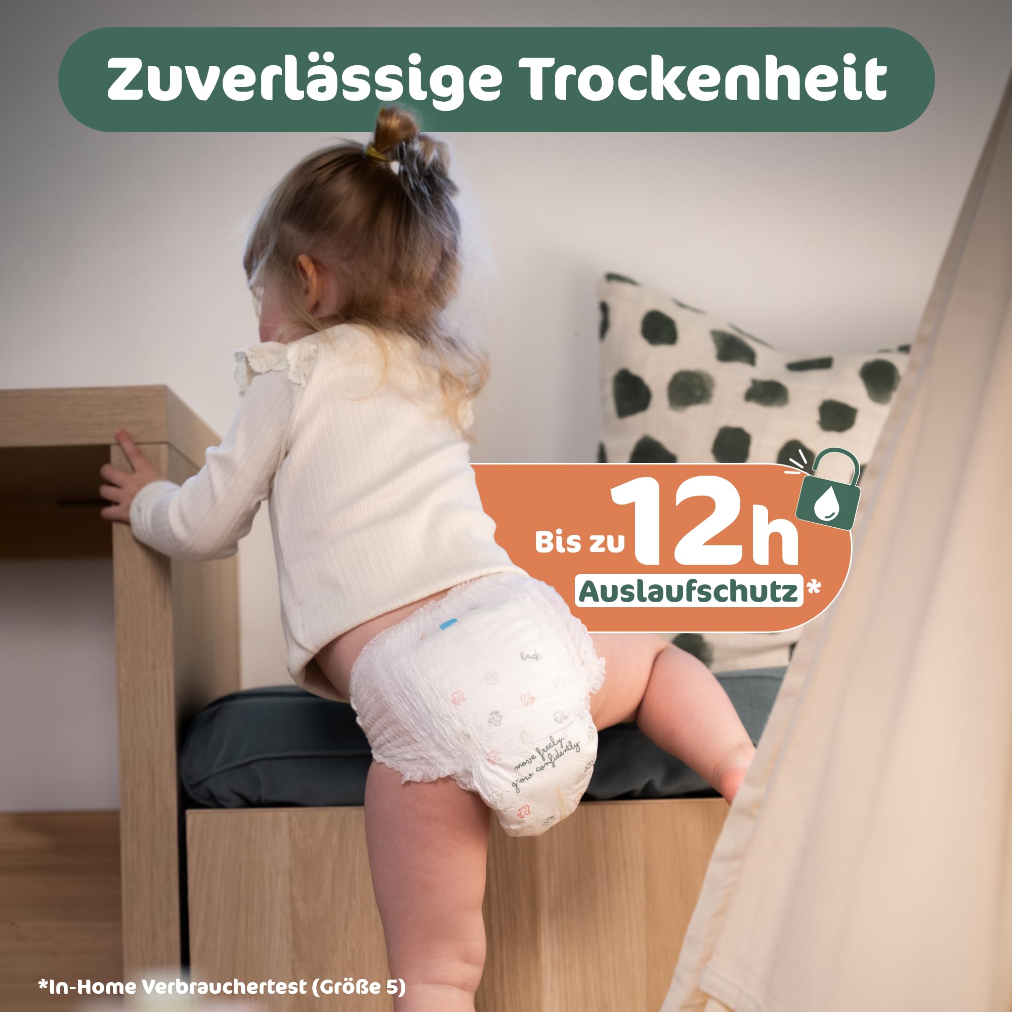 Naty FreeMovers Baby Pants Höschenwindeln, Größe 4 (8–15 kg), 22 Stück 2