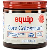 Equip Foods Core Bovine Colostrum Powder - 3,000mg Grass Fed Colostrum Supplement - Gut Health, Immunity, Recovery Lactoferrin Supplements - Keto Friendly Bovine Colostrum, 30 Servings, Unflavored