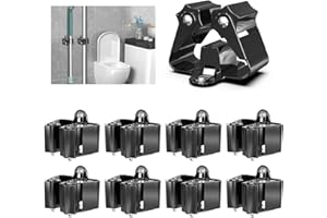 3-H Stainless Steel Broom Holder Wall Mount 8-Pack- Heavy Duty Mop Organizer, Wall Mounted Broom Storage with Secure Mounting