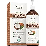 Organic Fractionated Coconut Oil 16oz- Moisturizing Hair & Body Oil, Carrier Oil