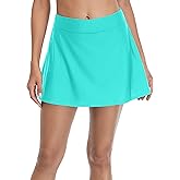 beautyin Women's Solid Swim Skirt Build-in Brief Tummy Control Tankini Bottoms