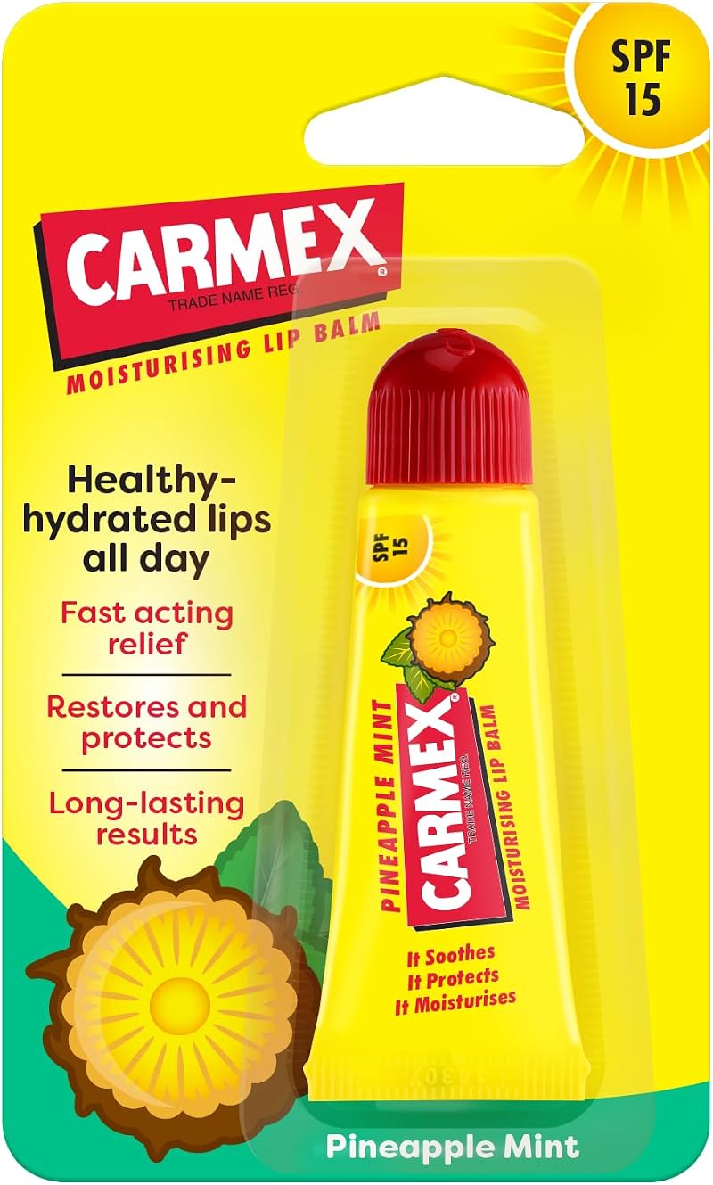 Carmex Moisturising Lip Balm Pineapple Mint 11.6ml SPF15