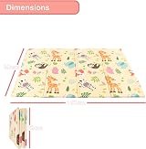 KandyToys Wild Life Foldable Baby Play Mat 120x90cm Thick 10mm XPE view 2