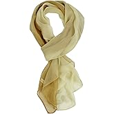 PANTONIGHT Long Chiffon Sheer Scarf Gradient Shaded Colors Lightweight Scarf For Womens