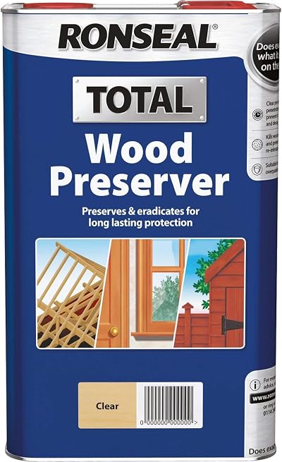 Ronseal Total Wood Preserver 5 Litre Clear RSLWPCL5L