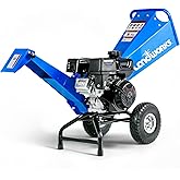 Landworks Wood Chipper Shredder Mulcher Heavy Duty Compact Rotor Assembly Design 3" Inch Max Capacity,Gas Powered