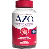 AZO Cranberry Gummies for Urinary Tract Health Women &amp; Men, 72 Count | From the #1 Doctor Recommended Brand&plusmn; Cranberry Supplement with Clinically Proven Pacran&reg;, Helps Cleanse &amp; Protect*