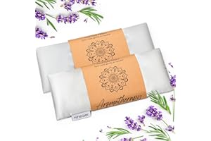 Hihealer 2 Pack Weighted Lavender Eye Pillow Meditation Yoga Silk Mask Relaxation self-Care Gift for Women and Men