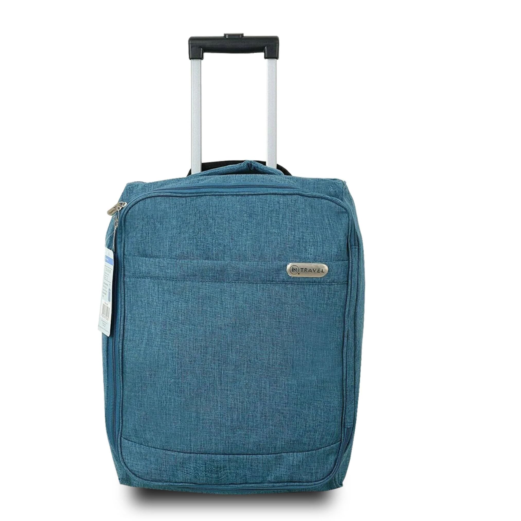 iN Cabin Suitcase Large | Travel Bag | Lightweight | Cabin Luggage with Wheels | Carry on Hand Luggage | Airlines Approved | 50 x 35 x 25 cm (Blue)