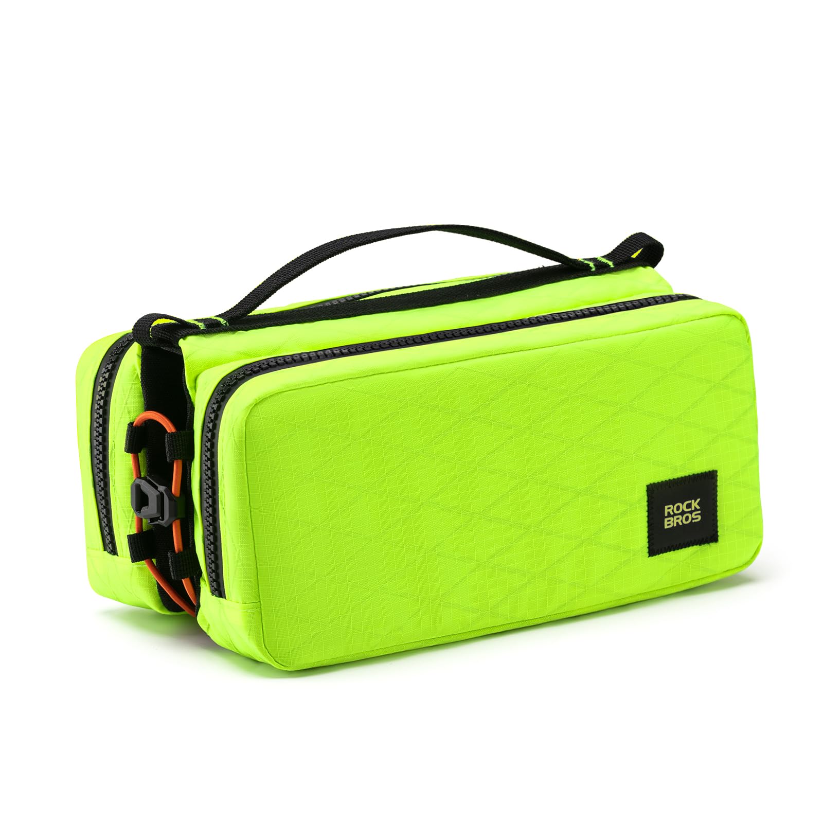 ROCKBROS Bicycle Frame Bag, High-Capacity Top Tube Container with 2 Side Pouches, Bike Tool Holder, Cycling Storage Pouch with 1 Adjustable Shoulder Strap, 6 Colors