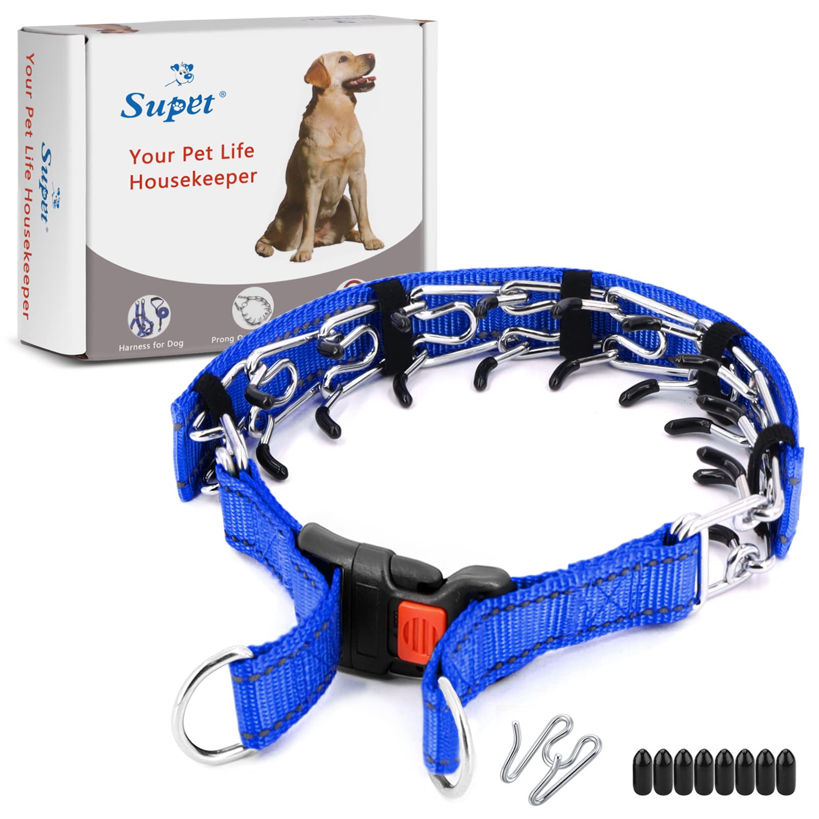 Photo 1 of Supet Dog Training Collar for Small Medium Large Dogs with Quick Release Buckle, Adjustable No Pull Dog Collar with Nylon Cover