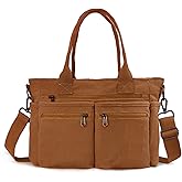 KAMEILONG Womens Casual Corduroy Tote Bags with Multiple Pockets Hobo Crossbody Bag Travel Shoulder Bags Cute Purse Handbag