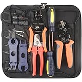 IWISS MC4 Solar PV Cable Crimping Tool Kit for 2.5/4/6mm ²with Stripper,Cutter,MC4 Spanner and MC4 Connectors-Oxford bag pack