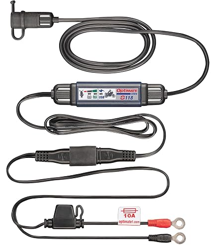 Chargeur USB OptiMate Pour Véhicule - 3300mA, Contrôle Batterie - Pour Moto, Scooter - Charge Par Tous Temps