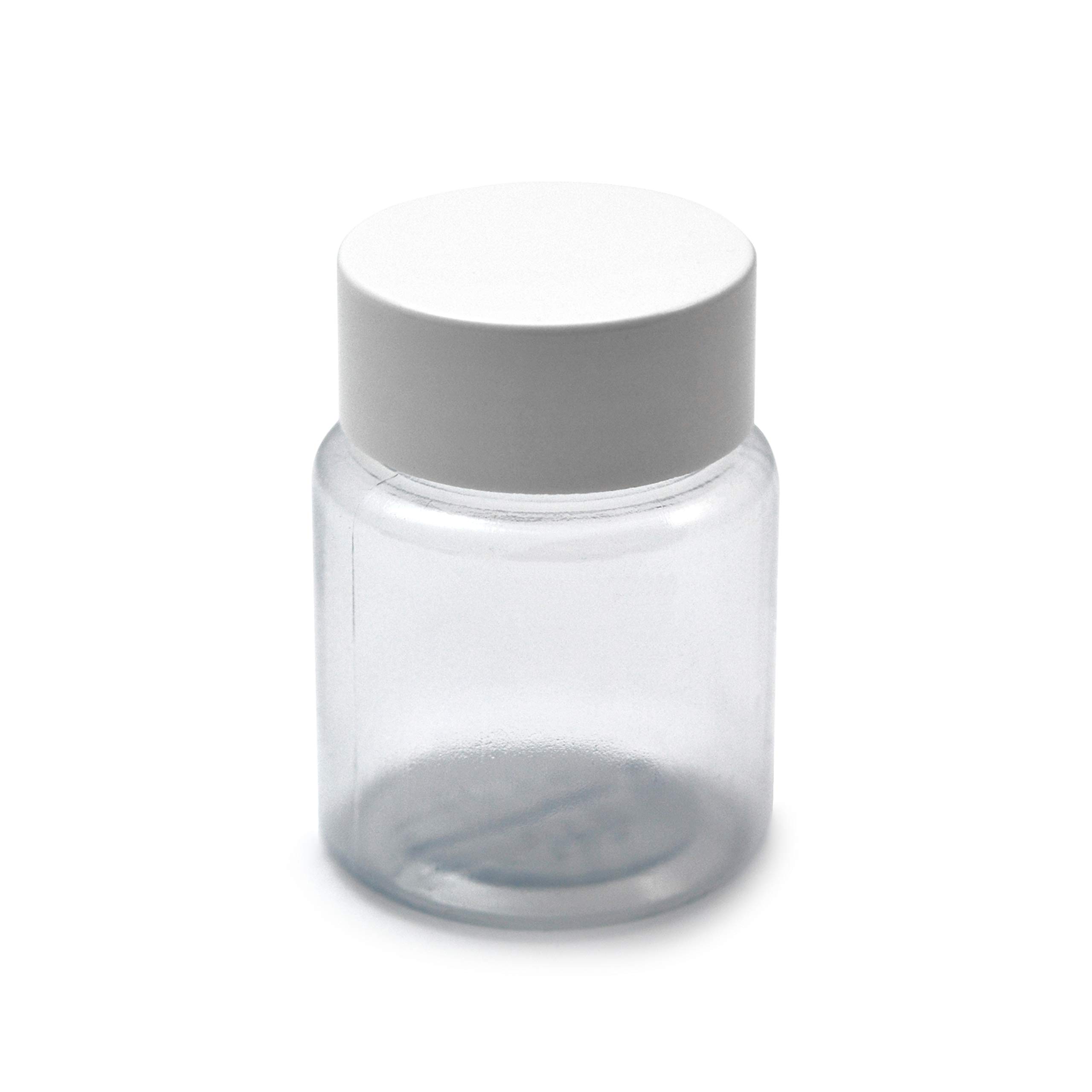 JM – Tall Clear PVC Jar 50 ml White Lid – Pack of 30