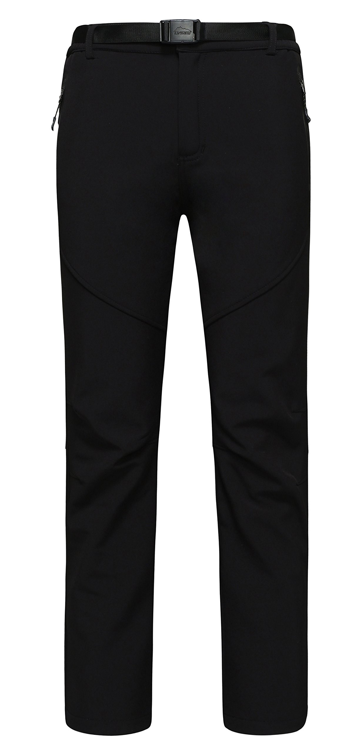 Diamond Candy Men\'s Outdoor Lightweight Waterproof Hiking Mountain Pants Black-XL