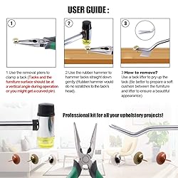 Hilitchi 5 Pcs Upholstery Tools Double-Faced Soft