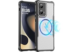 Muokctm for Moto Edge 2024 Case,Motorola Edge 2024 Case, with MagSafe, Shockproof Military-Grade Protection, Mag Safe Thin Cover for Motorola Moto Edge 2024 5G (Black)