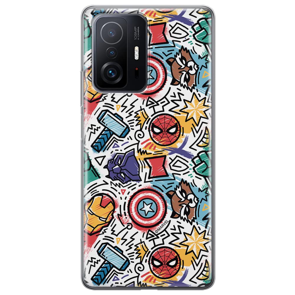 ERT GROUP mobile phone case for Xiaomi 11T 5G / 11T PRO 5G original and officially Licensed Marvel pattern Avengers 027 optimally adapted to the shape of the mobile phone, case made of TPU