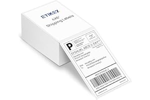 ETIKEZ 4x6 Direct Thermal Shipping Labels, Commercial Grade Permanent Adhesive, 500 Fanfold Labels, Compatible with ETIKEZ PL