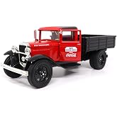 1931 Ford Model AA Pickup Truck Red and Black Go Refreshed - Drink Coca-Cola 1/24 Diecast Model Car by Motor City Classics