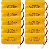 GLESOURCE 3.6V 900mAh Ni-Cd Exit Sign Emergency Light Battery, Replacement for Exitronix 10010037, Max Power B2-0031 MH468886, Unitech LEDR-1 6200RP, Dantona CUSTOM-318 OSA230, Lowes 253799(10 Pack)