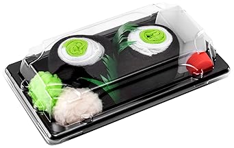 Sushi Socken 1 Paar Maki mit Gurke EU-Größen: 36, 37, 38, 39, 40, 41, 42, 43, 44, 45, 46, in Europa hergestellt, ideal als Ge