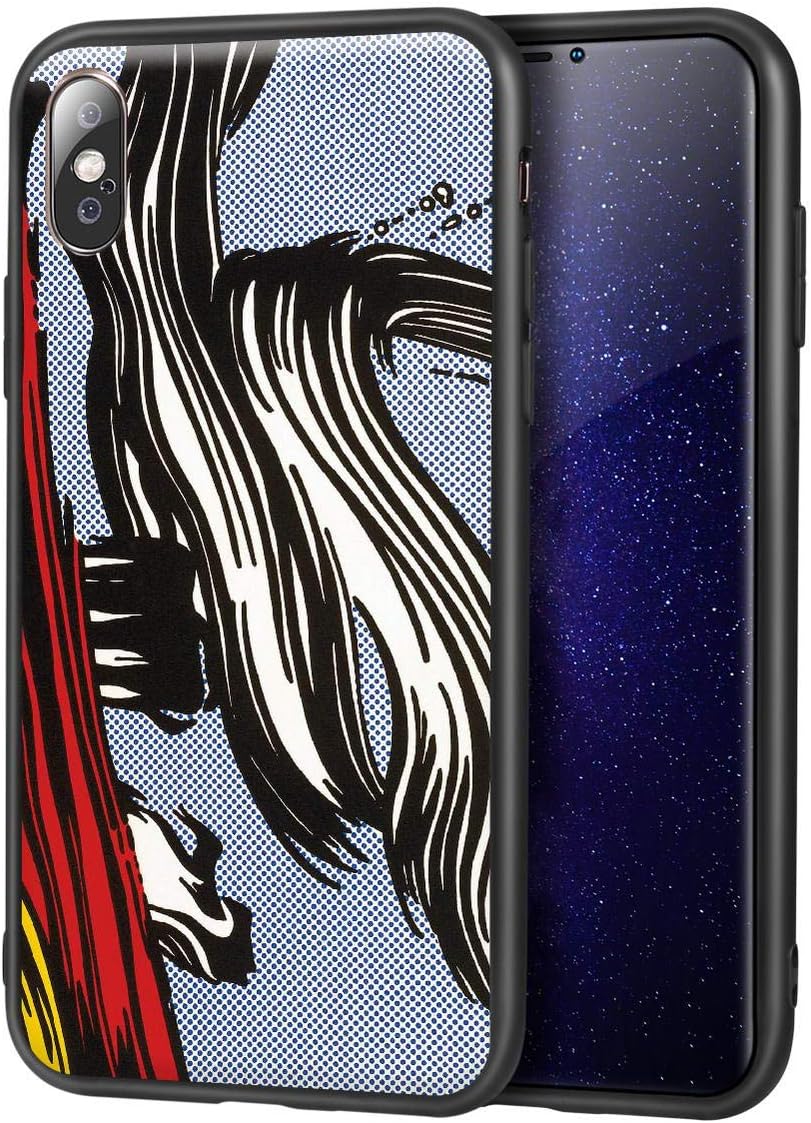 Roy Lichtenstein for iPhone X/iPhone Xs Fine Art Cellphone Case/Art Cellphone Case/Giclee UV Reproduction Print on Mobile Phone Cover(Brushstrokes)