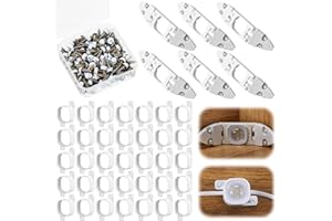 Nuanchu 66 Pcs Light Clips Set Compatible with Govee Pro H706 H806, 60 Mounting Clips & 6 Gable Light Bracket with 150 Screws Compatible with Govee Pro Outdoor Lights 100ft (White)