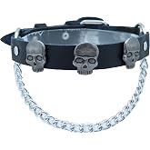 Men Biker Western Fashion Boot Bracelets Black Color Straps Pair Silver Metal Chains Skeleton Skull Shoe Anklet Charms
