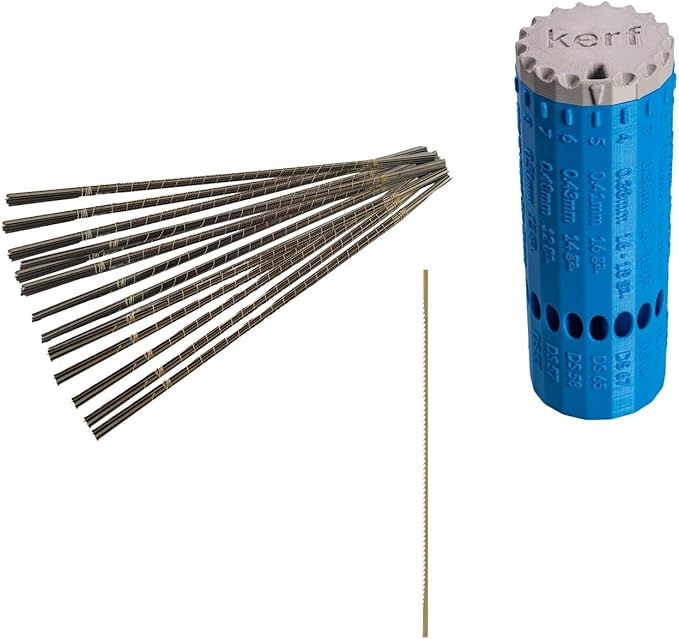 Kerf Jeweler’s Saw Blade Organizer and Dispenser Set with 156 Swiss Saw Blades Arts