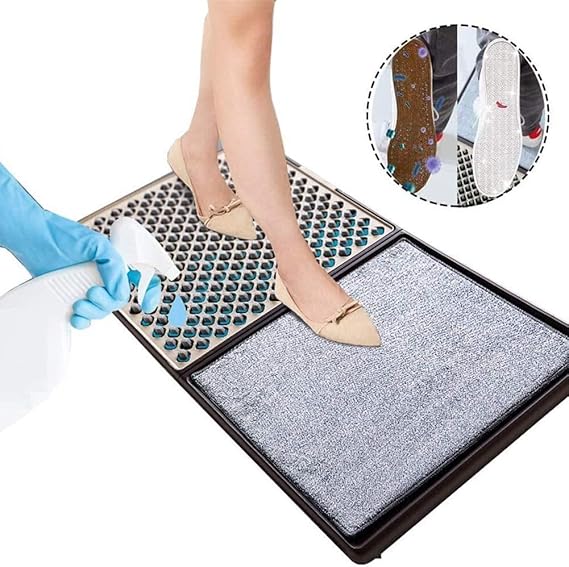 OPRG Clean Shoe Floor Mat, Sanitizing Footbath Mat Shoe