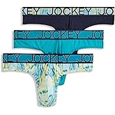 Jockey Men's Underwear Microfiber Stretch Thong - 3 Pack